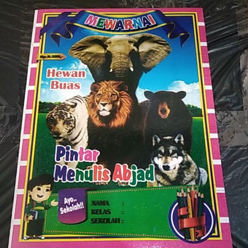 

BUKU MEWARNAI HEWAN BUAS/PINTAR MENULIS ABJAD
