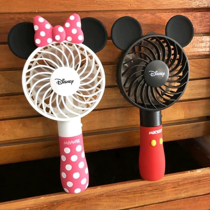 Kipas Angin Karakter Mickey Minnie Mouse / Mini Fan Portable Karakter