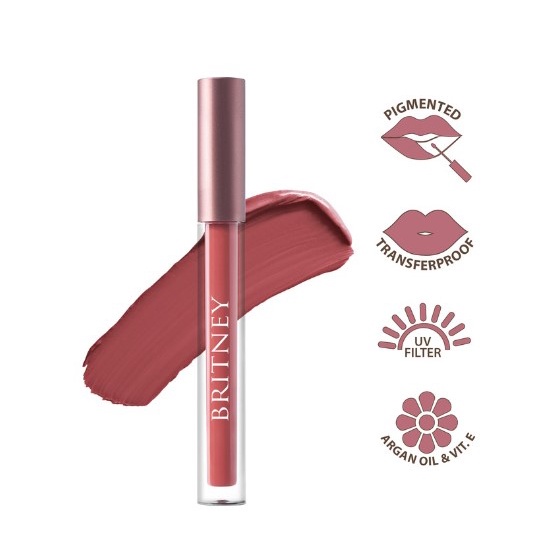 BRITNEY Dreamy Matte Lip Cream I Britney Perfect EyeBrow Pencil | Purbasari