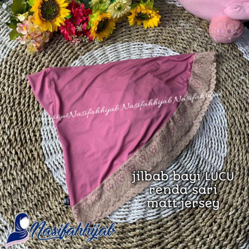 Jilbab LUCU / Jilbab Baby 0-3 tahun Jersey || Nasifahhijab-2