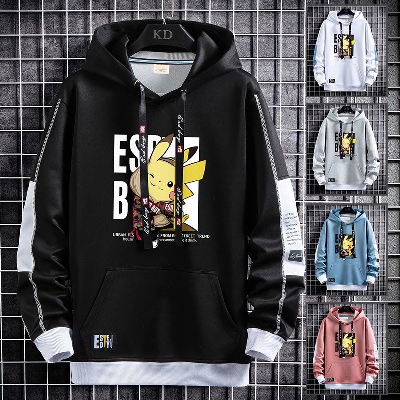 Hoodie Pria Motif Pikachu Esdboy (A428-1-WY8371)