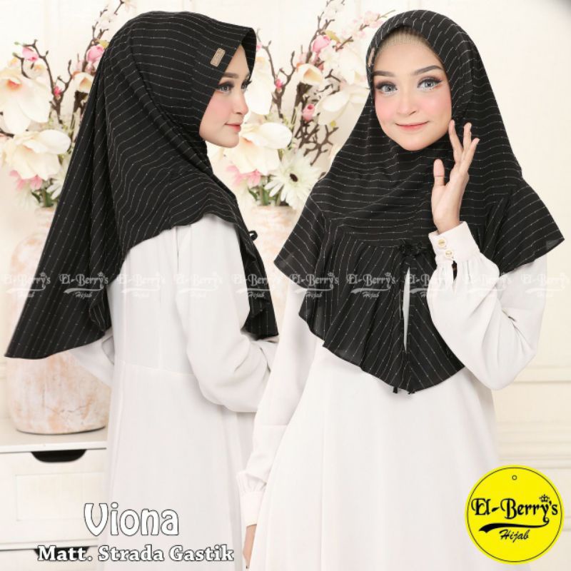 HIJAB INSTAN VIONA GARIS ori EL-BERRYS
