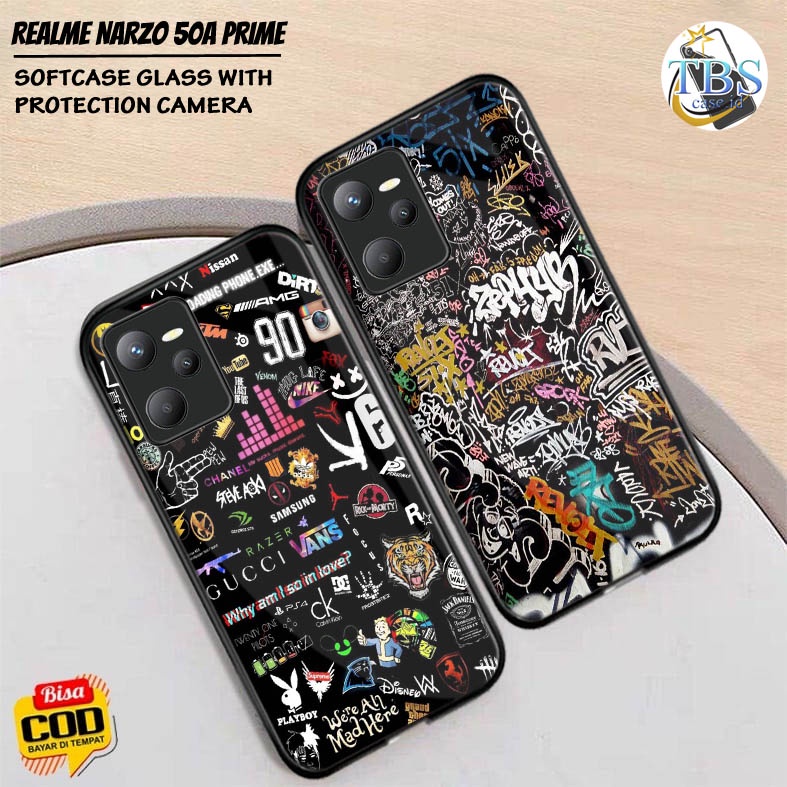 Softcase Glass Kaca Realme Narzo 50A Prime Realme Narzo 50i - K06 - Softcase Kilau Pelindung Kamera 