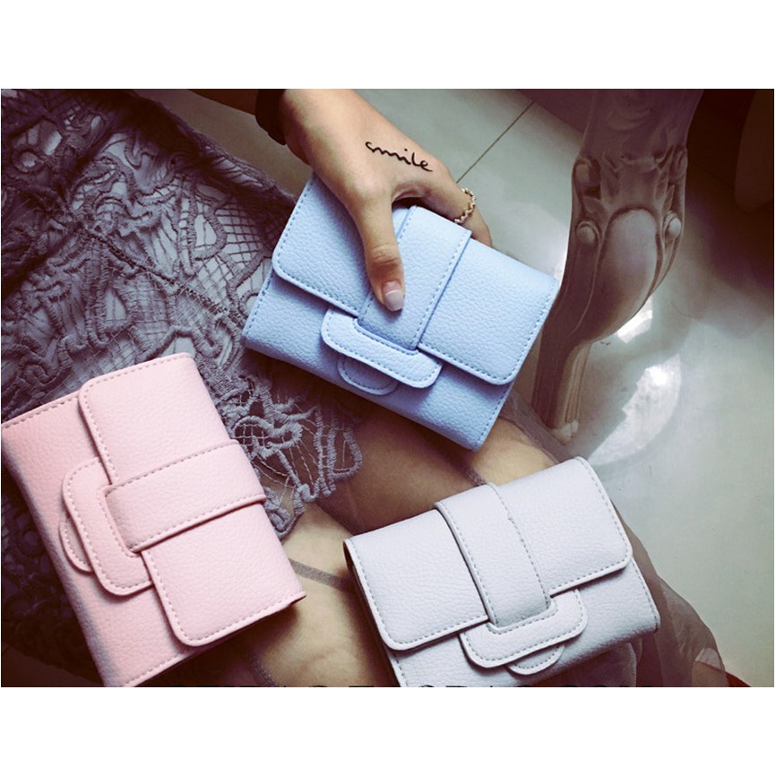 Dompet Lipat Wanita BS11 Dompet Wanita Mini Pendek Kecil Cantik Tanpa Tali ACC