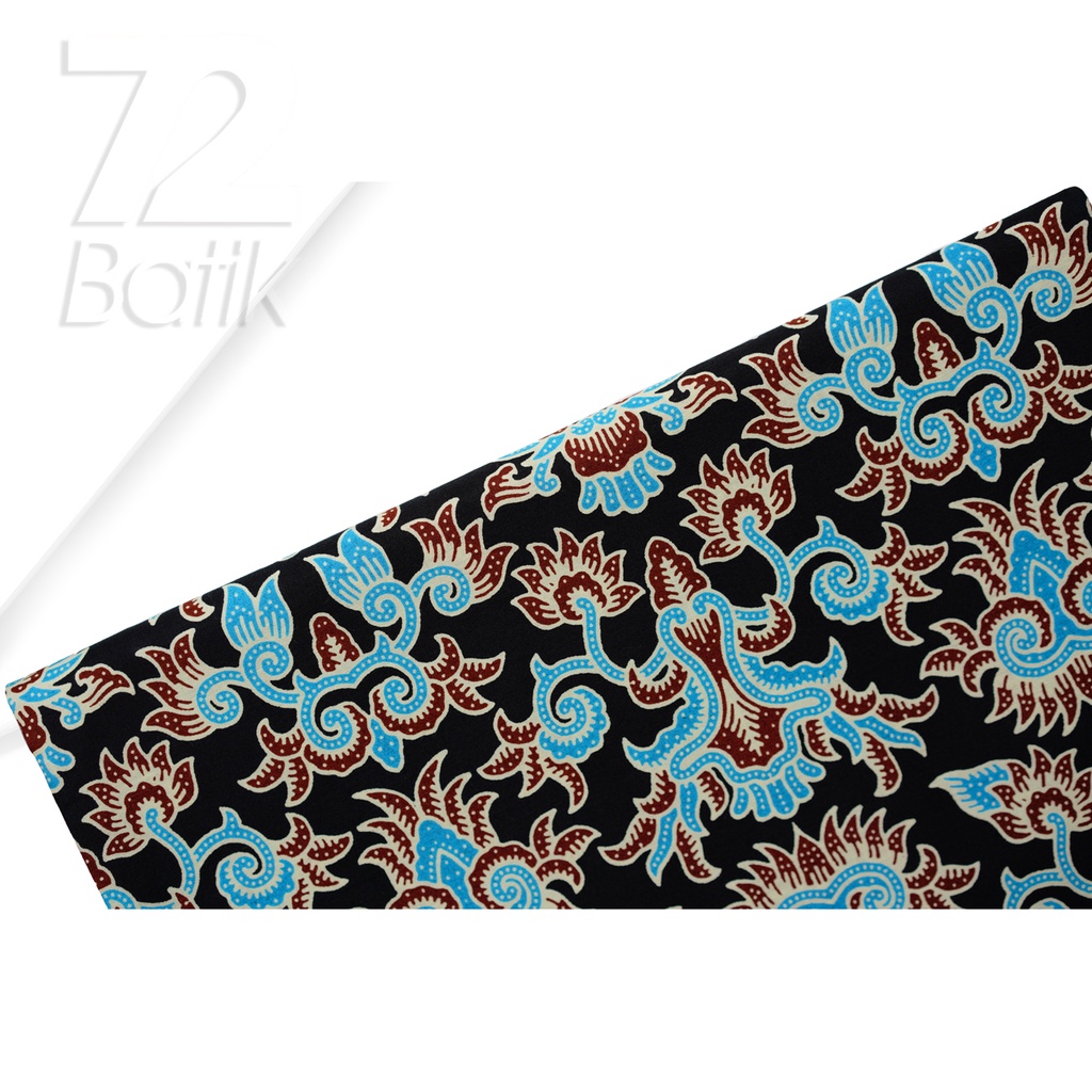 KAIN BATIK PREMIUM Bahan Katun Motif Tirta Alam Warna Biiru Muda Hitam 721833 Cap 72 Jarik Jarit Samping Kebat Panjang Batik Katun Modern Premium Bahan Seragam Batik Pernikahan Kantor Keluarga Murah Kamen Jadi Batik Bali Lembaran
