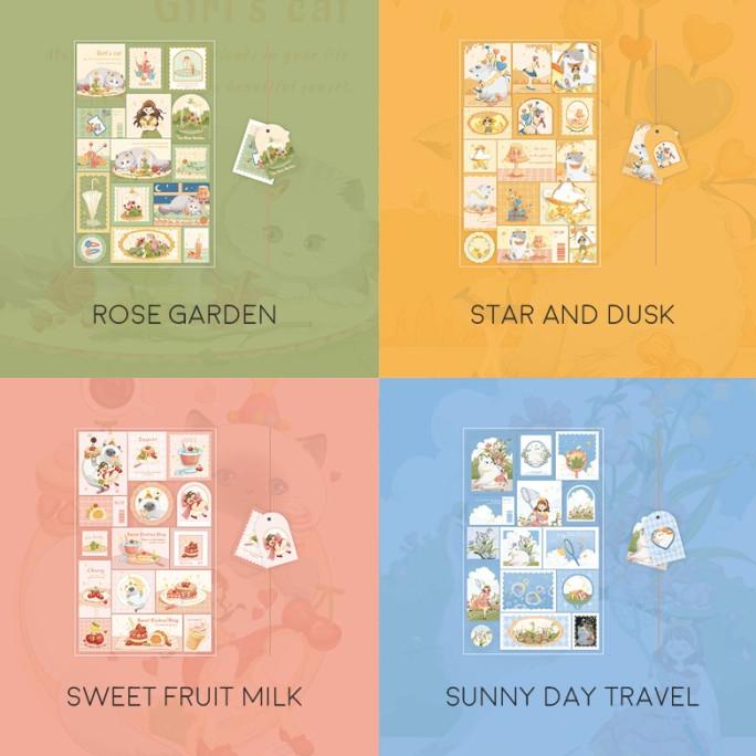 

Cat Travelling Series Diary Deco Stickers