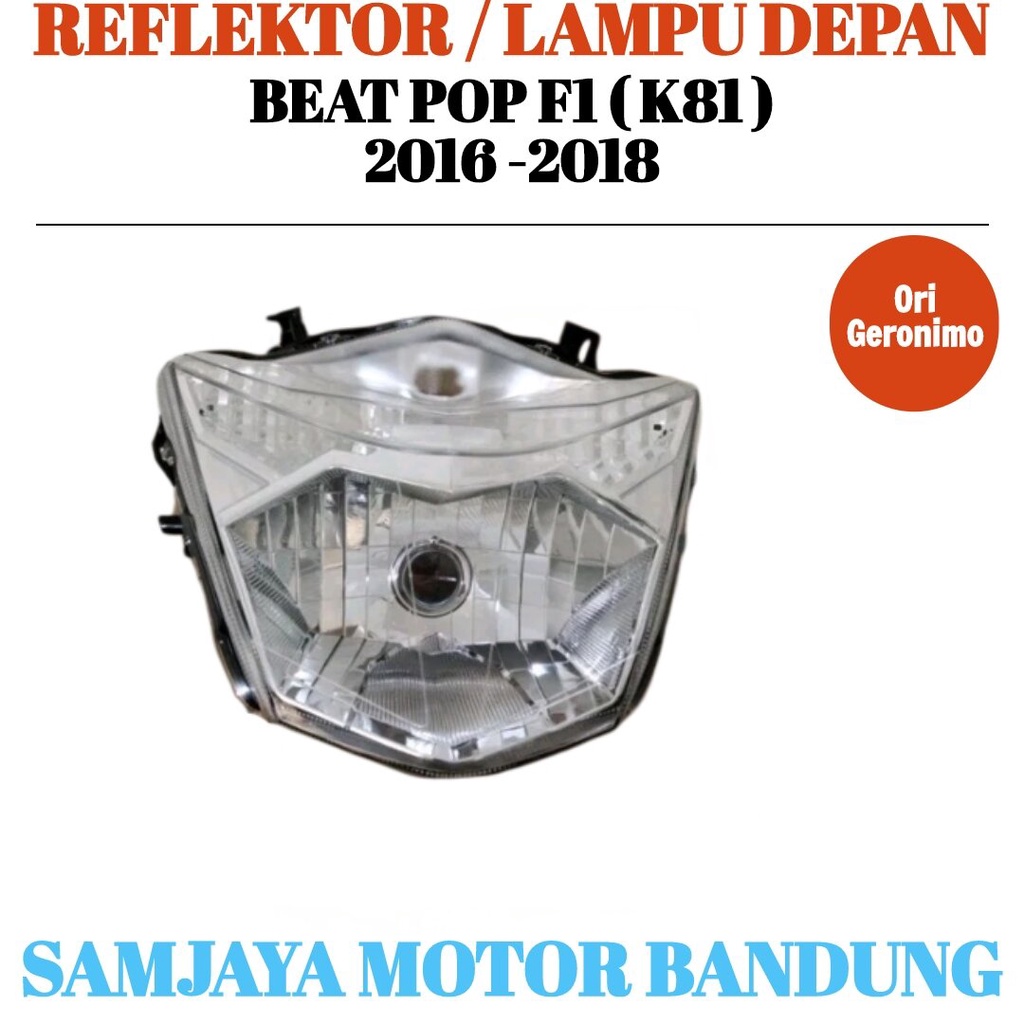 Reflektor/ Refektor Lampu Depan Beat Esp F1 2016 2017 2018 - Ori Honda -Reflektor  Set Assy Komplit 