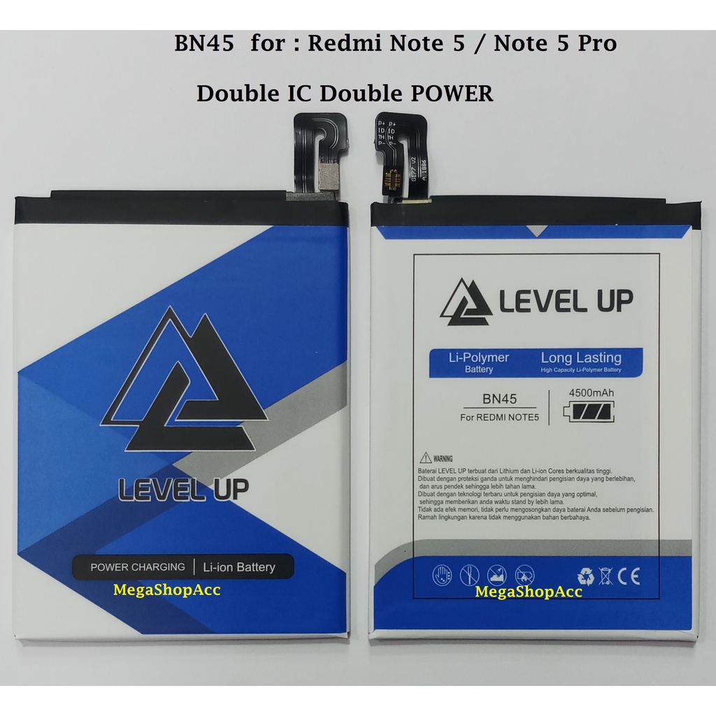BATERAI XIAOMI BN45 REDMI NOTE5 NOTE 5 PRO LEVEL UP DOUBLE IC DOUBLE POWER