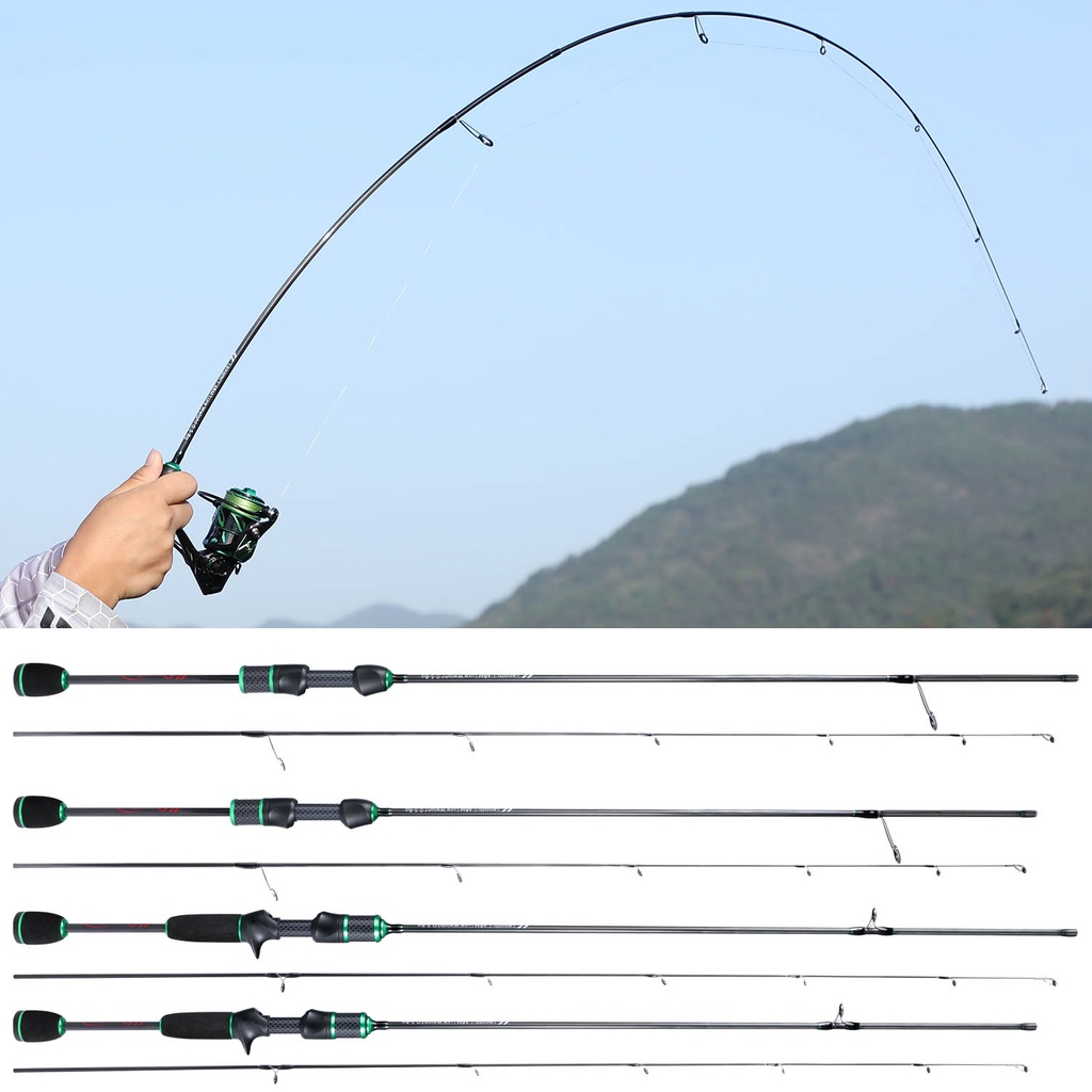 Sougayilang Joran Pancing Spinning/Casting Fishing Rod Sangat Ringan Carbon Fiber  Kualitas Tinggi EVA Menangani 2 Bagian 1.68m 1.8m Baitcasting Fishing Rod Perahu Memancing untuk Air Asin Air Tawar Sungai Danau