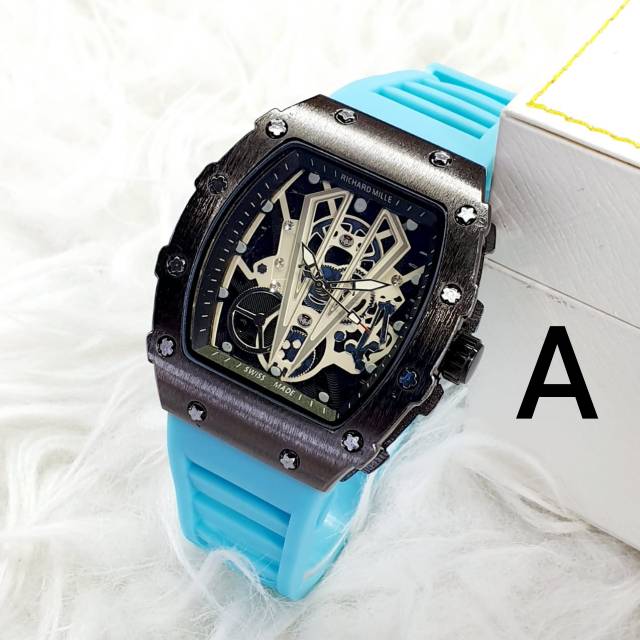 JAM TANGAN PRIA RICHARD MILE RUBBER SEMI SUPER