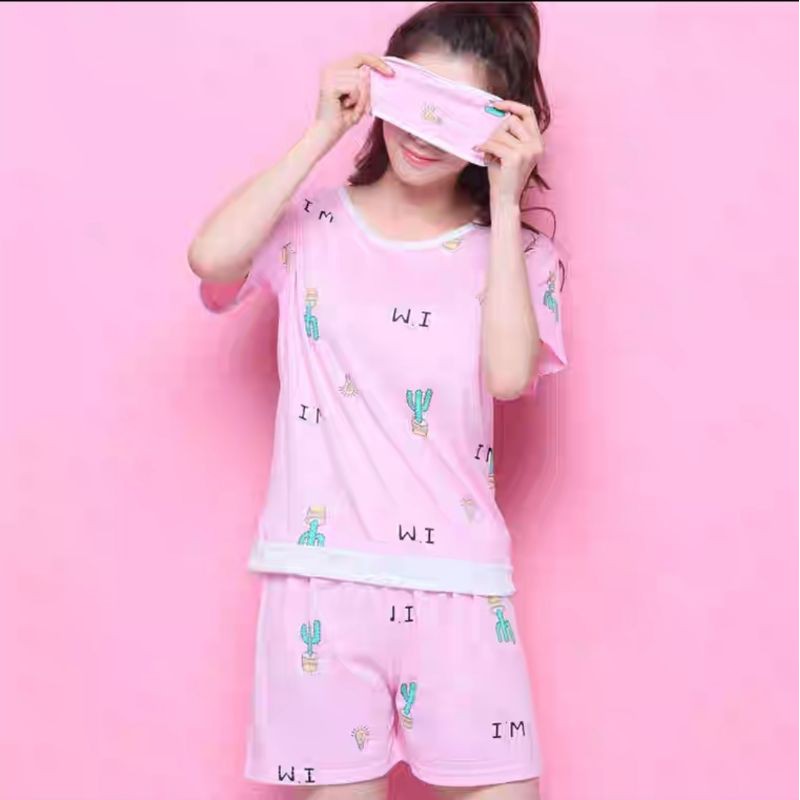 Baju tidur hotpants cewek bahan spandek halus adem