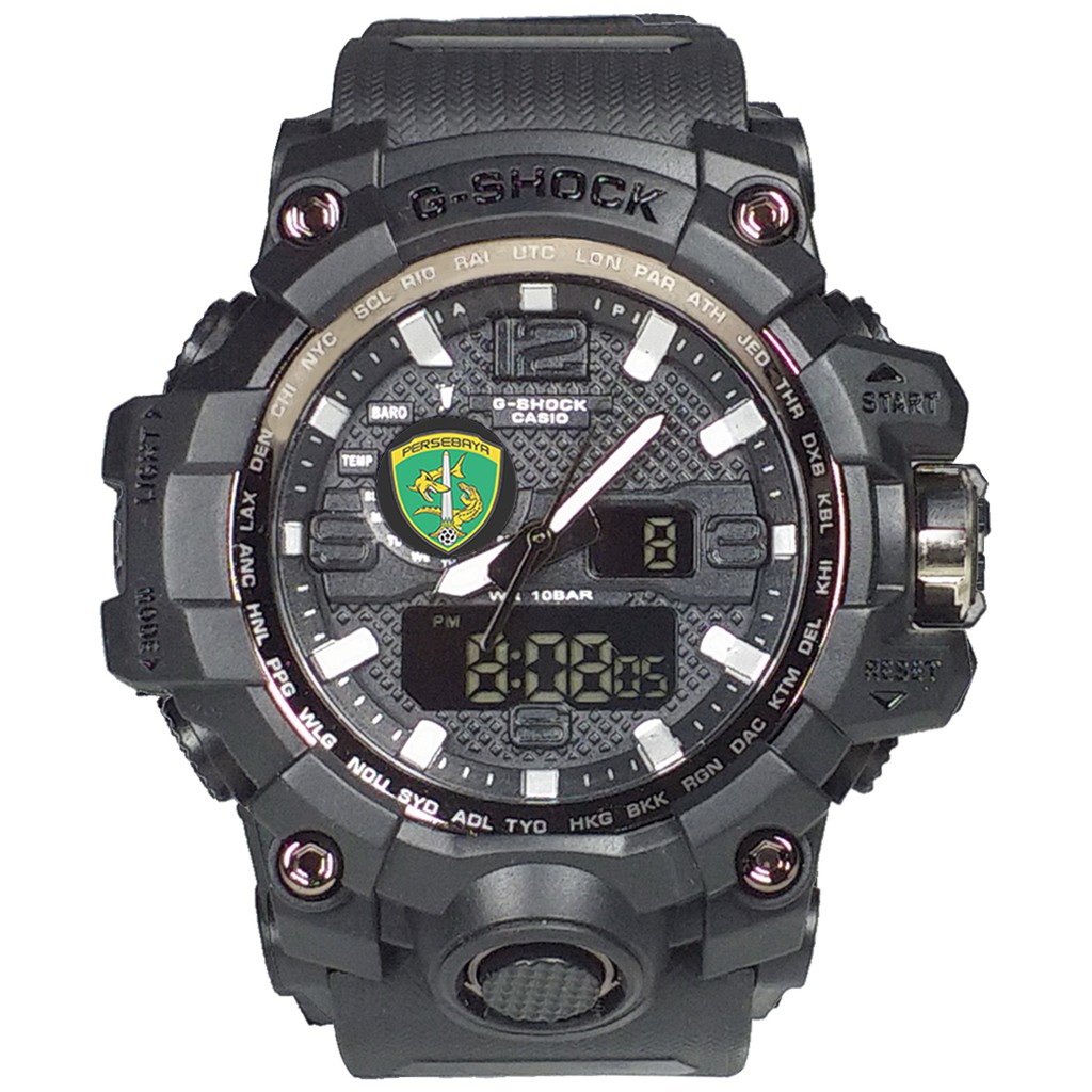 Exclusive Jam PERSEBAYA Double Time (Full Black)