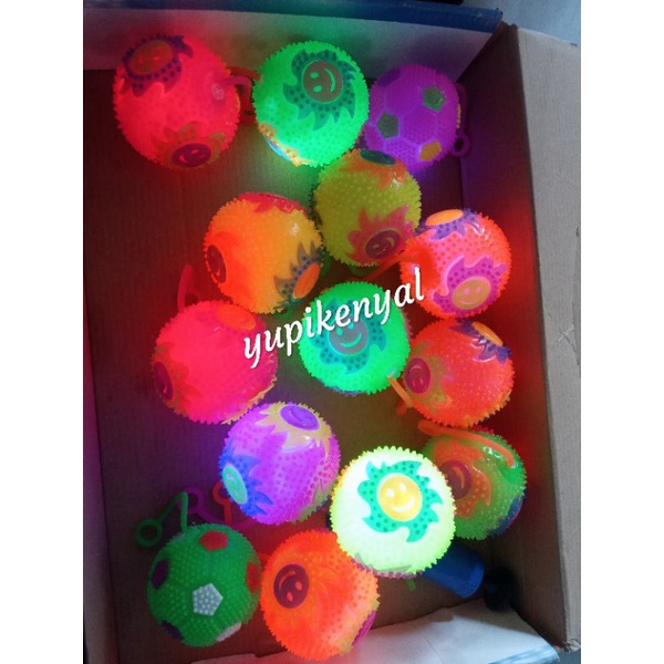 MAINAN BOLA DURI LED BUNYI SUARA/BOLA BANTINGAN
