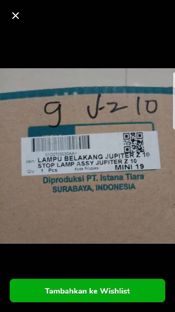 lampu belakang/ stop lamp assy jupiter Z 10