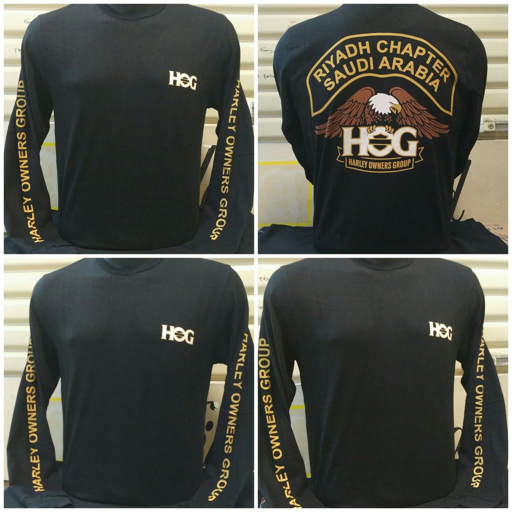 longsleeve / kaos lengan panjang Harley Davidson HOG chapter saudi arabia