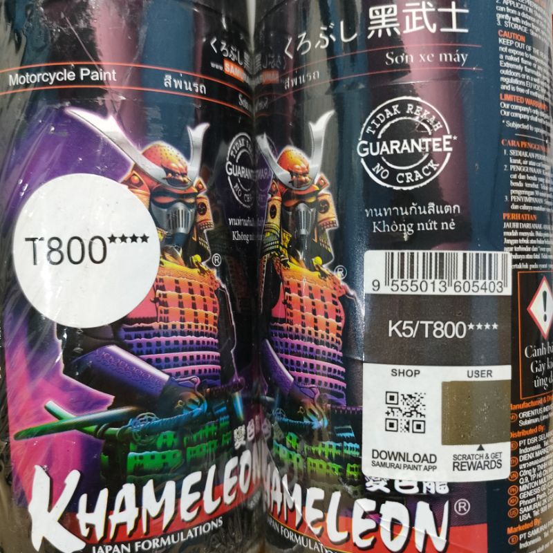 Samurai Paint Khameleon T800 Bunglon 800 300ml Pilok Pilox Cat Semprot Cat Aerosol Kualitas Kompresor