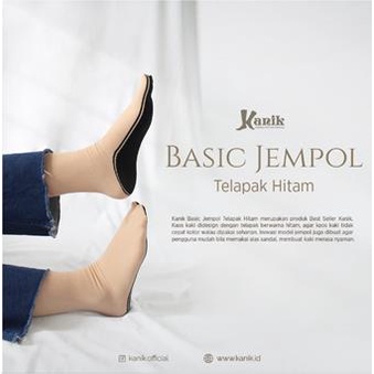 Kanik Kaos Kaki Wanita Muslimah Jempol Telapak Hitam dan Motif Polos