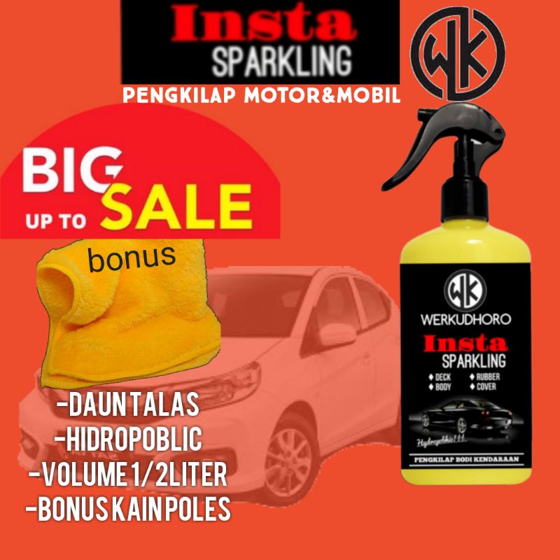 Pengkilap bodi mobil ista sparkling 500 ml bonus plus kain micro david palmer