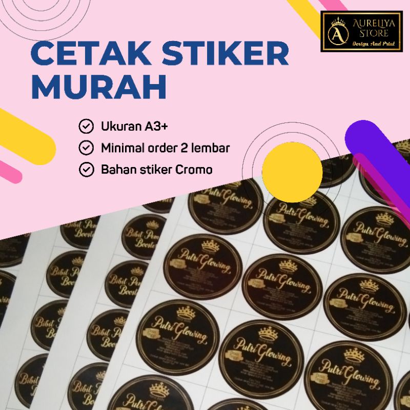 

(10 FREE 1) Jasa Cetak Stiker Produk