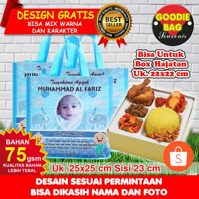 

TERLARIS / Tas ultah / tas ulang tahun / goodie bag ultah Custom / tas hajatan / tas aqiqah