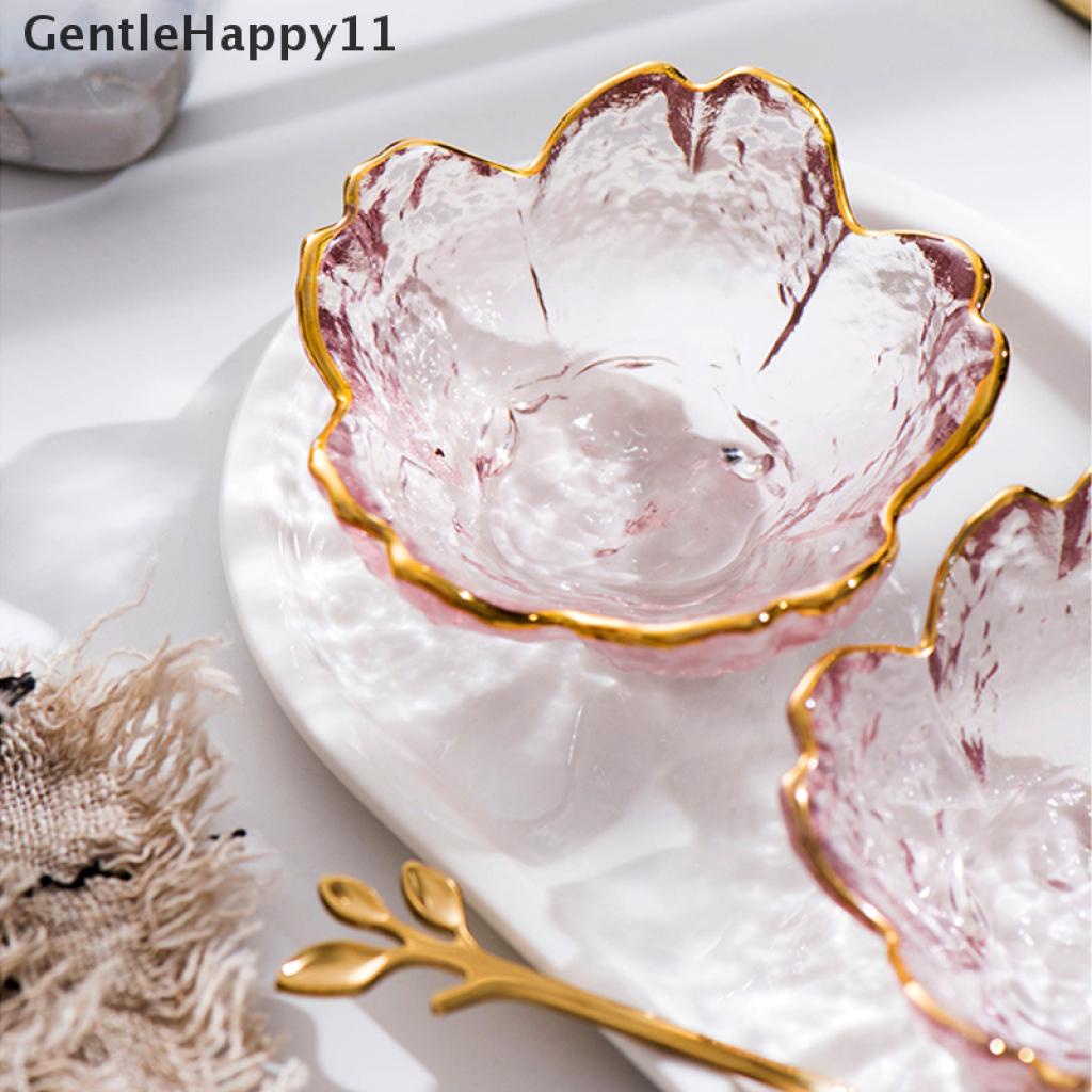 Gentlehappy Mangkok Saus / Cuka Bahan Kaca Inlay Emas Gaya Jepang