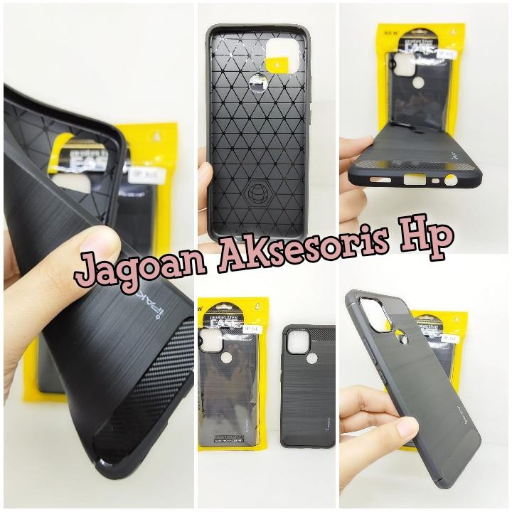 Case Slim Fit Carbon Oppo A15 6.52 inchi Softshell Fiber Multi Carbon Anti Melar