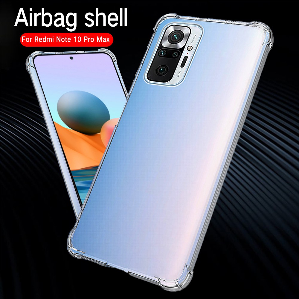 Soft Case Silikon Redmi Note 10 / 10s Redmi Note 10 Pro Redmi Note 10 5G Bening Transparant Airbag Anti Crack TEbal