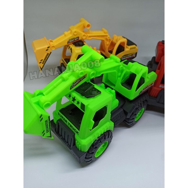 Mainan anak truck exvator ak 88 mainan truk bego ukuran sedang