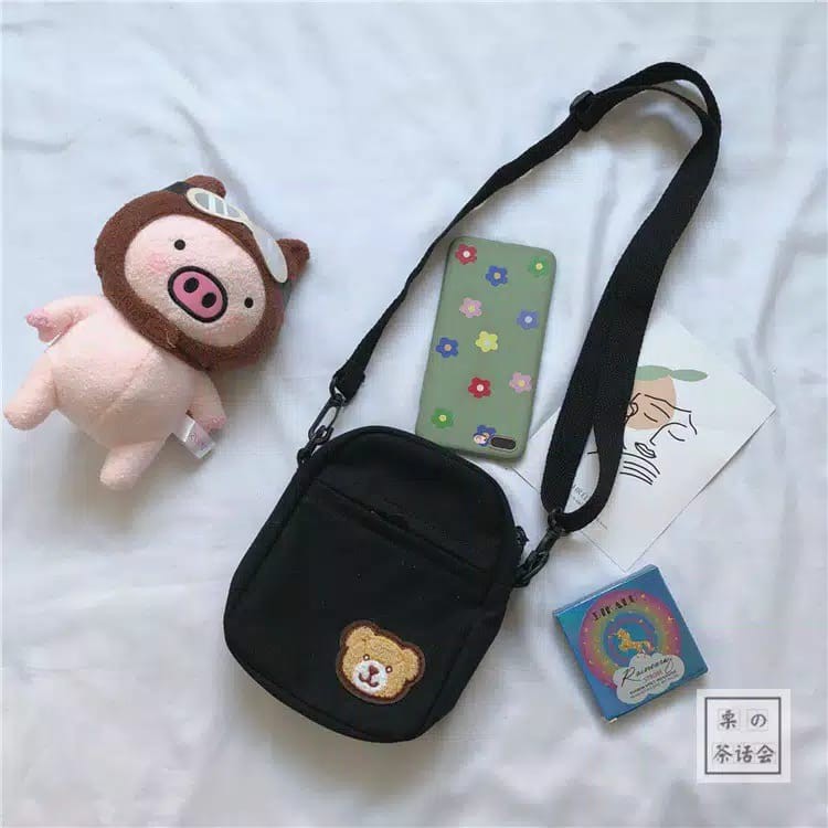 Tas Selempang Anak Wanita Dan Laki Laki Keren Motif Carakter Mini BERUANG Korea Style