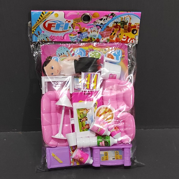 dokter-mainan- mainan sofa perlengkapan rumah with baby barbie rumah rumahan -mainan-dokter.