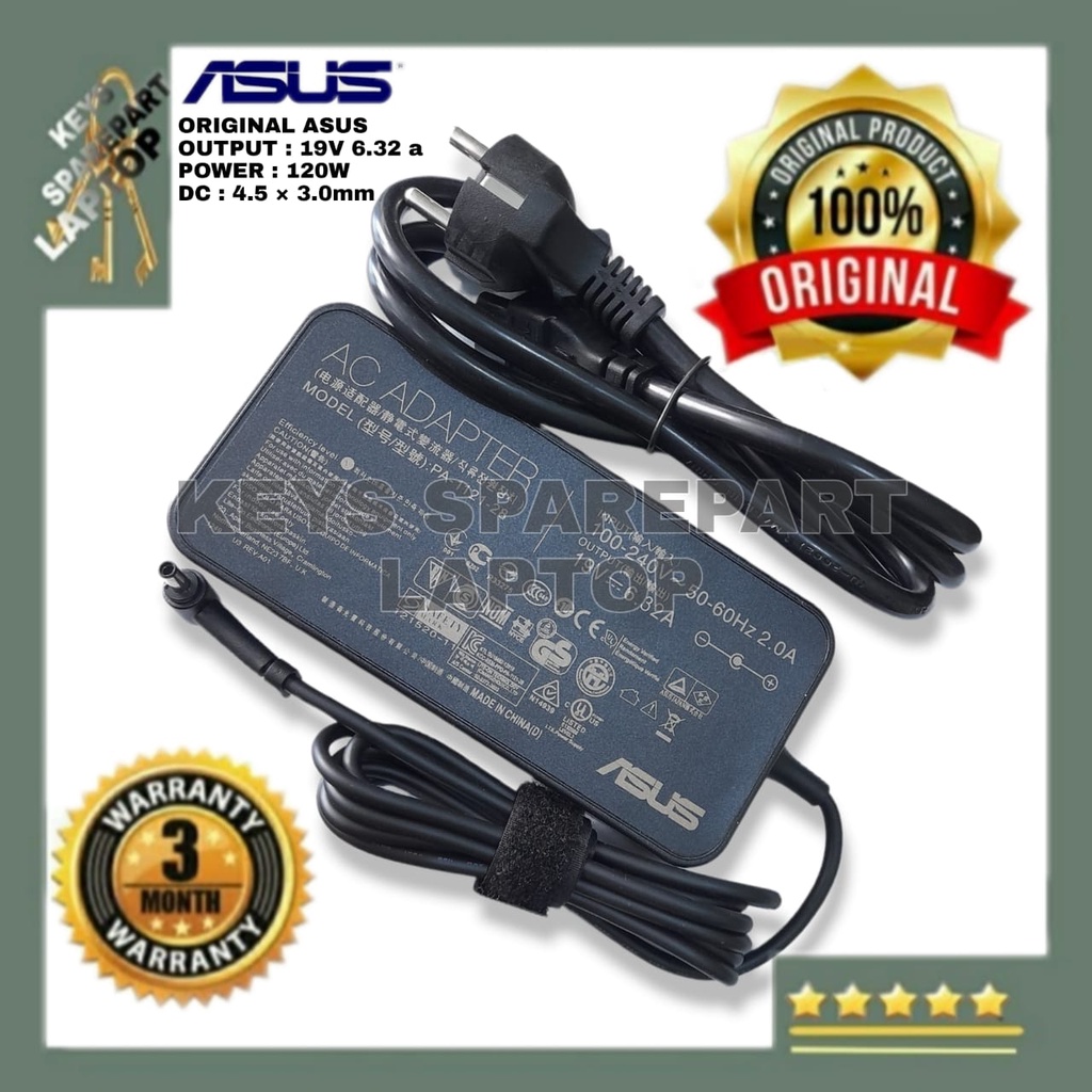 Adaptor Charger Casan laptop Asus ROG Tuf Gaming 6.32 4.5 3.0 zenbook G501 UX550 UX501 pro UX501j UX501jw  UX501VW UX501U UX510UW UX531 G501V G501VW G501 G501J G501JW original slim