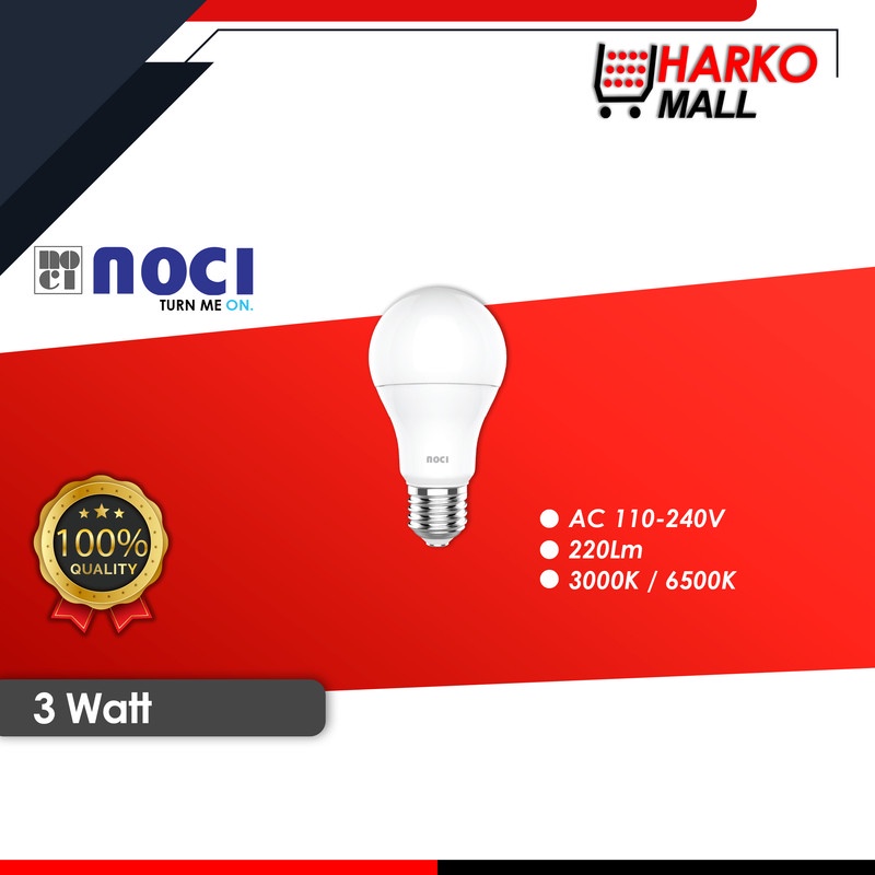 Lampu Bohlam LED NOCI / LED BULD 3 WATT 6500K white