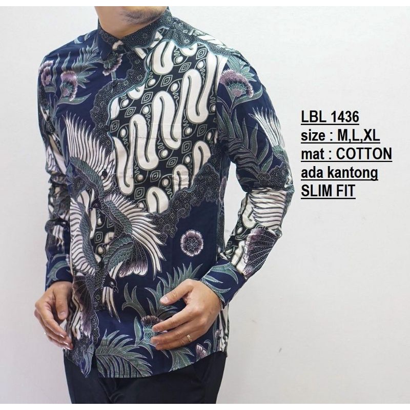 CBL701 KEMEJA BATIK PRIA SLIMFIT MEWAH LINABATIKDISTRO UNIK BAJU BATIK PRIA BEST SELLER