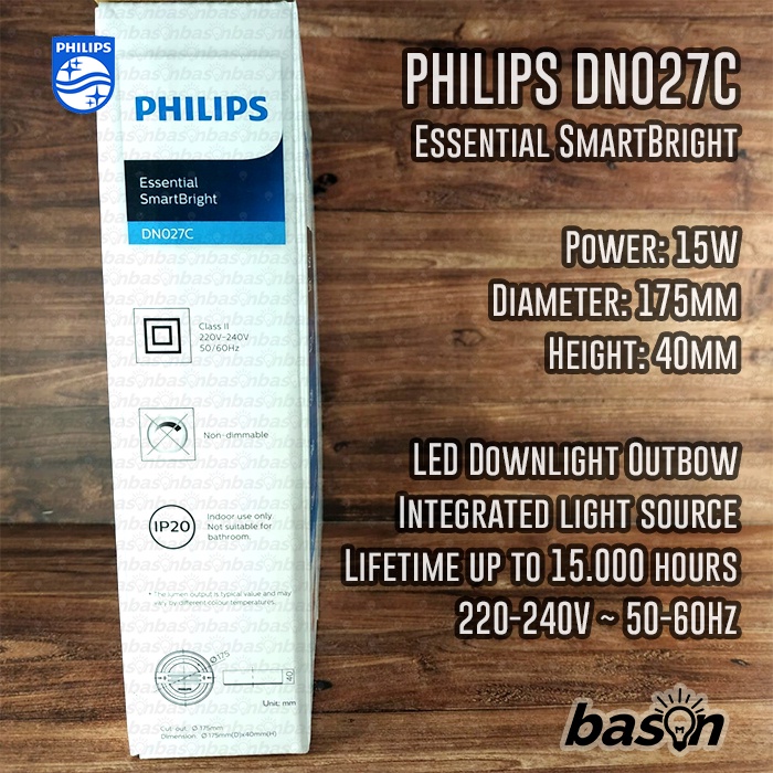 PHILIPS DN027C 15W 7&quot; D175 - LED Downlight Outbow Surface Mounted