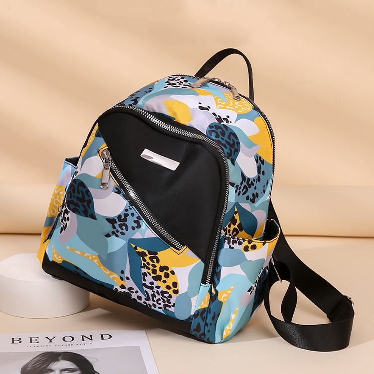 TAS RANSEL WANITA IMPORT ANTI AIR MOTIF TA670B2 BUNGA BIRU ZESNIA FASHION BACKPACK GENDONG SEKOLAH KULIAH PUNGGUNG KERJA KEKINIAN REMAJA BATAM KOREA BRANDED PREMIUM