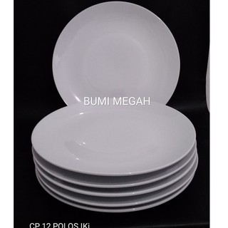 Piring makan Keramik Ceper 12inch 31cm putih polos 3pcs Piring makan Keramik Ceper 12inch 31cm putih polos 3pcs