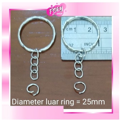 [IMPOR] POKY - Ring Gantungan Kunci 25mm Rantai Gerigi - Ring