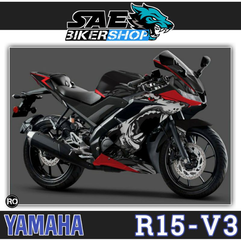 DECAL STICKER FULLBODY R15 V3 BLACK WOLF