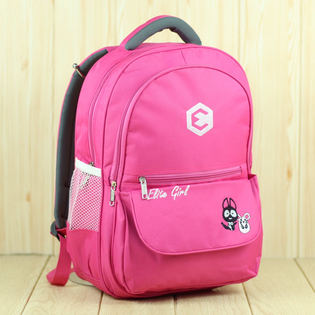 Tas Ransel Cewek Sekolah Elite Kucing Tikus SD SMP Multifungsi Terbaru Keren Casual Trendy Fashionable Berkualitas