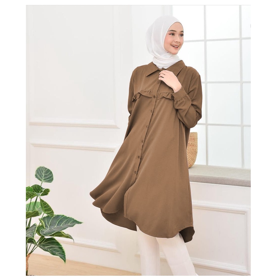 TUNIK RUFELLA MUSLIM / LONGDRESS POLOS RUFLLE