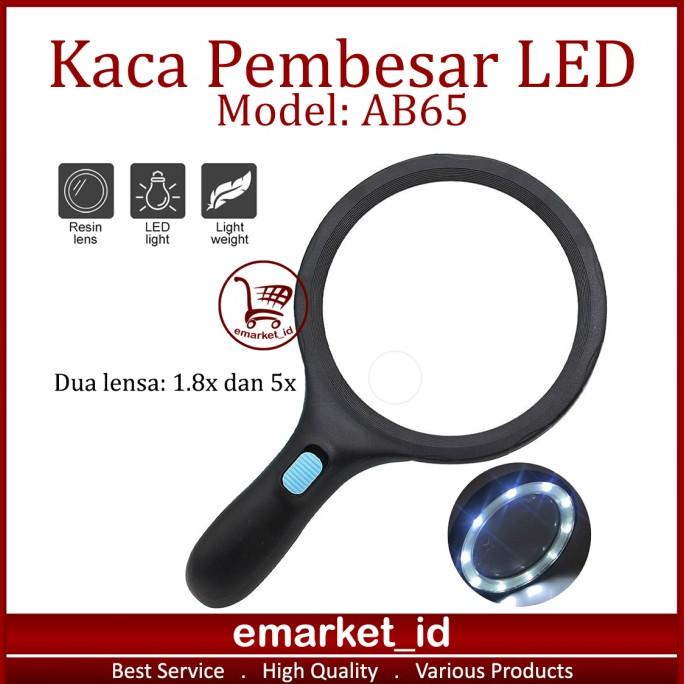 

Office & Stationery | Alat Tulis | Kaca Pembesar Led Ab65 / Lampu Lup Lensa Magnifier Handheld / Membaca | Best Seller