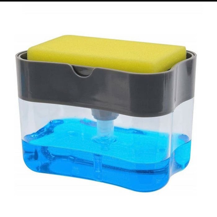 Dispenser Tempat Sabun Cuci Piring - Soap Pump &amp; Sponge Caddy