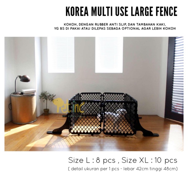Korean multi use large fence for pet