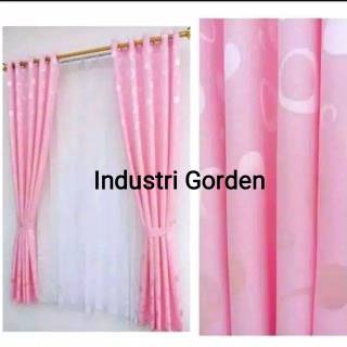 Gorden jendela dan pintu smokring polkakot tirai gordyn Gorden jendela dan pintu smokring polkakot tirai gordyn