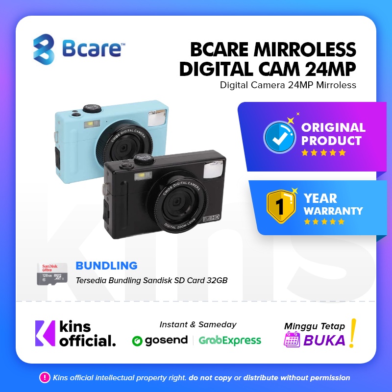 Bcare Mirrorless Digital Camera 24 MP / Kamera Mirroless Digital Camera 24 MP Original Garansi Resmi 1 Tahun