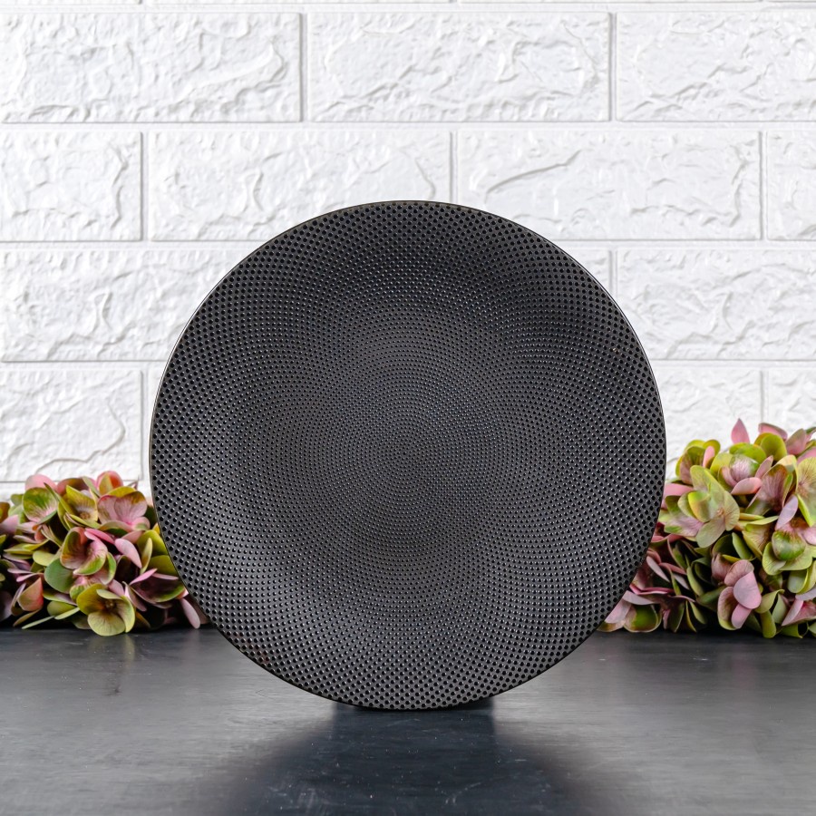 Piring Mangkok Makan Keramik Tableware Keramik - Caviar Black