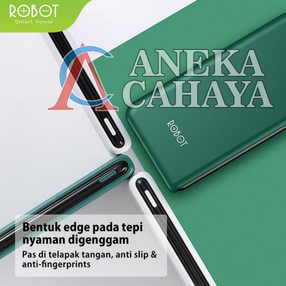 PowerBank ROBOT 10000mah RT180 2.4A Dual Input Port Type C &amp; Micro USB Original Fast Charging Real Capacity - Garansi Resmi 1 Tahun