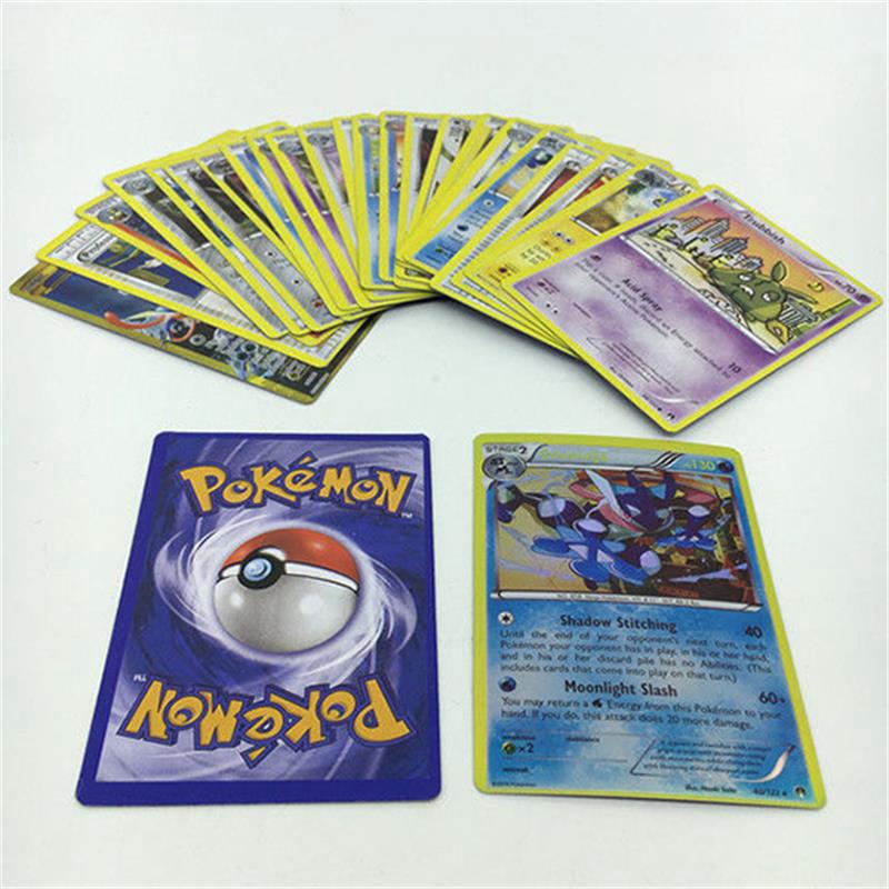 100pcs/60pcs/20pcs Lot Kartu Pokemon EX 13mega+47monster Saku Game Trading Flash Basic