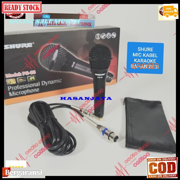 G102 SHURE legendary Mic kabel Microphone cable mik karaoke mikrophone vocal vokal artis audio sound system pengeras suara pro profesional dynamic legendaris G102  BISA SEGALA JENIS AUDIO SOUND  TERBUAT DARI BESI  GK PAKAI BATERAI COLOK Langsung nyala  10