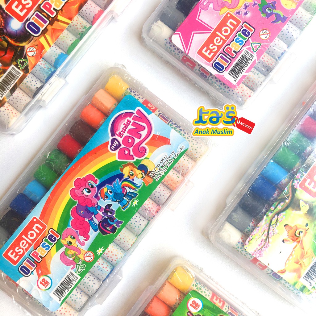 

Crayon anak krayon oil pastel set karakter mini fancy murah 12 warna